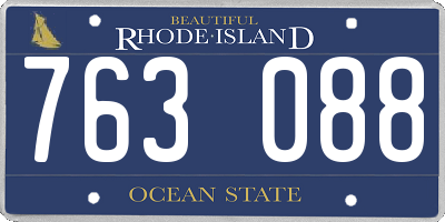 RI license plate 763088
