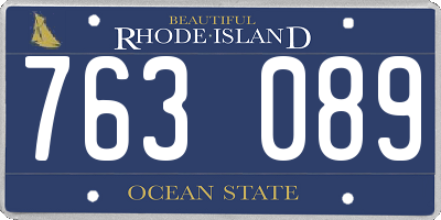 RI license plate 763089