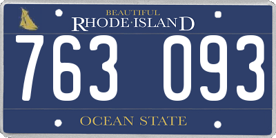 RI license plate 763093