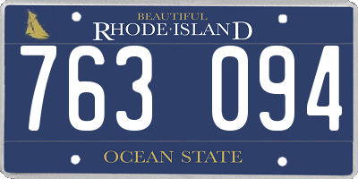 RI license plate 763094