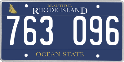 RI license plate 763096