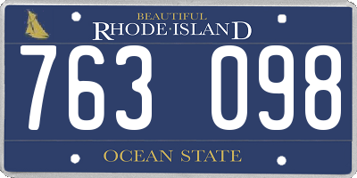 RI license plate 763098