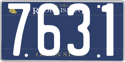 RI license plate 7631