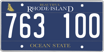 RI license plate 763100