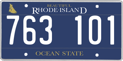 RI license plate 763101