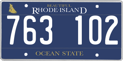 RI license plate 763102