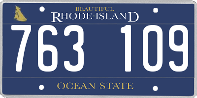 RI license plate 763109