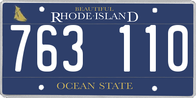 RI license plate 763110