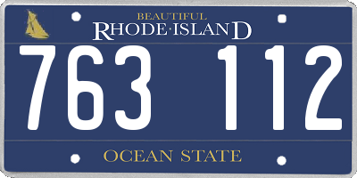RI license plate 763112
