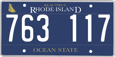 RI license plate 763117
