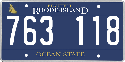 RI license plate 763118