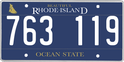 RI license plate 763119