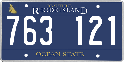 RI license plate 763121