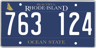 RI license plate 763124