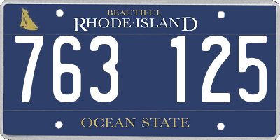 RI license plate 763125
