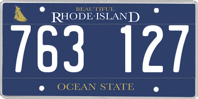 RI license plate 763127