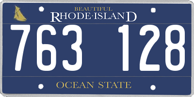 RI license plate 763128