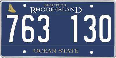 RI license plate 763130