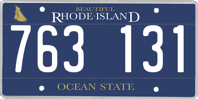 RI license plate 763131