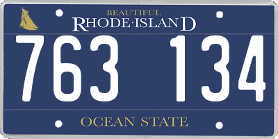 RI license plate 763134
