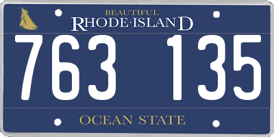 RI license plate 763135