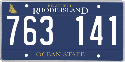 RI license plate 763141