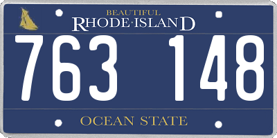 RI license plate 763148