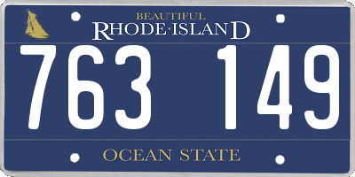 RI license plate 763149