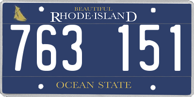 RI license plate 763151