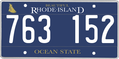 RI license plate 763152