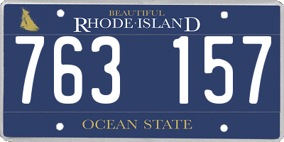 RI license plate 763157