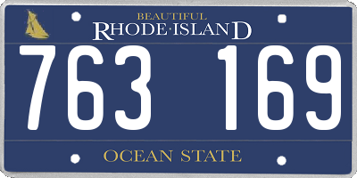 RI license plate 763169