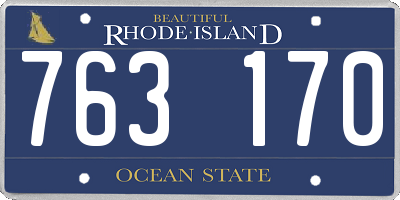 RI license plate 763170