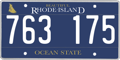 RI license plate 763175