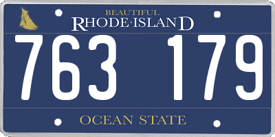RI license plate 763179