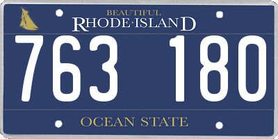 RI license plate 763180