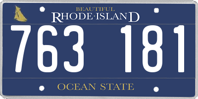 RI license plate 763181