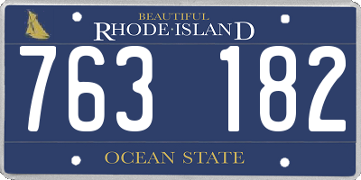 RI license plate 763182