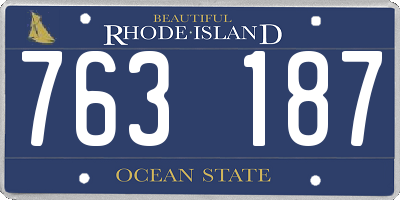 RI license plate 763187