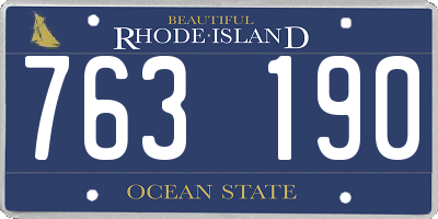 RI license plate 763190