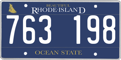 RI license plate 763198