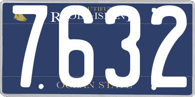 RI license plate 7632