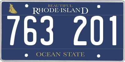 RI license plate 763201