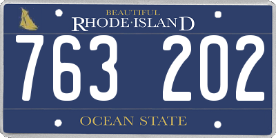 RI license plate 763202