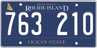 RI license plate 763210