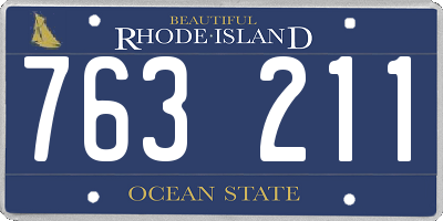 RI license plate 763211