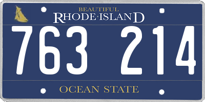 RI license plate 763214