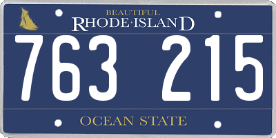 RI license plate 763215