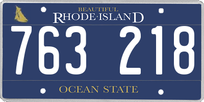 RI license plate 763218