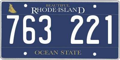 RI license plate 763221